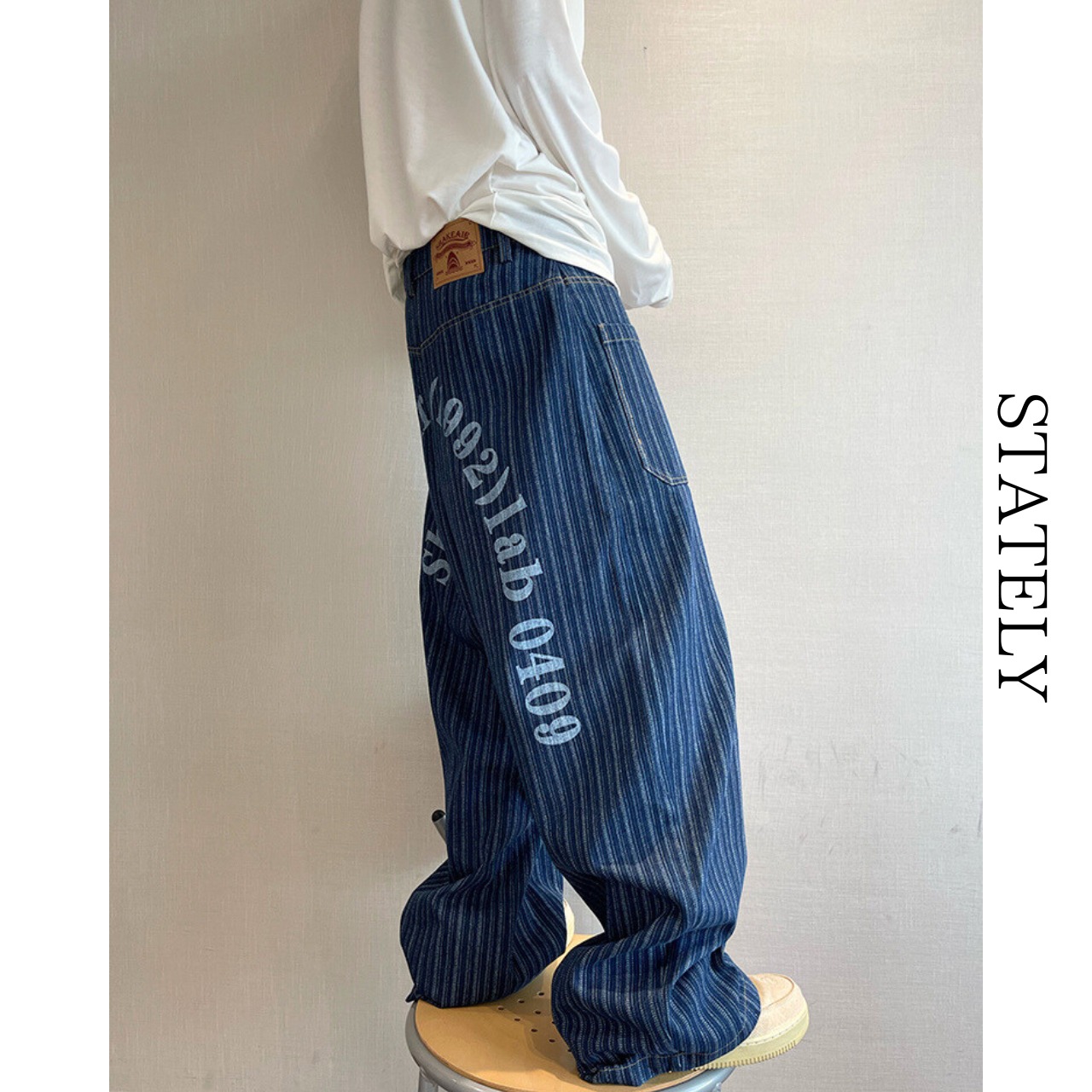Wide Stripe Denim Pants_B26・画像16
