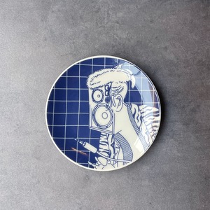 美濃焼 豆皿 音男 ( おとこ ) Futenmart フテンマート 小皿 平皿 小さいお皿 オリジナルプリント
