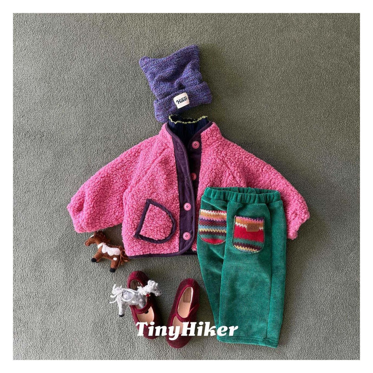 【取寄】Tiny Hiker ふわふわボアジャンパー｜冬服｜韓国子供服
