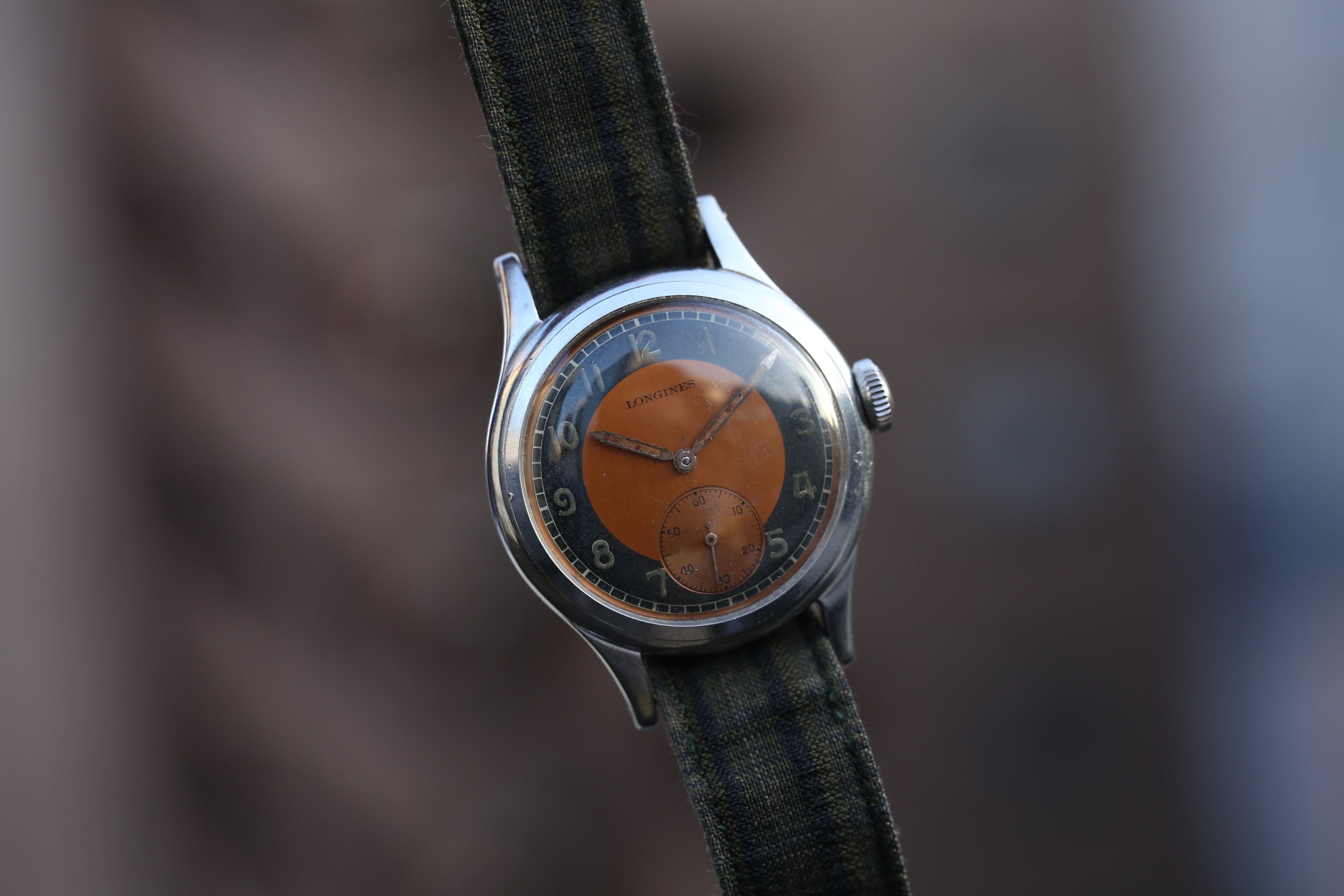 LONGINES】 1940's ロンジン ミリタリーウォッチ ブルズアイ ”オレンジ