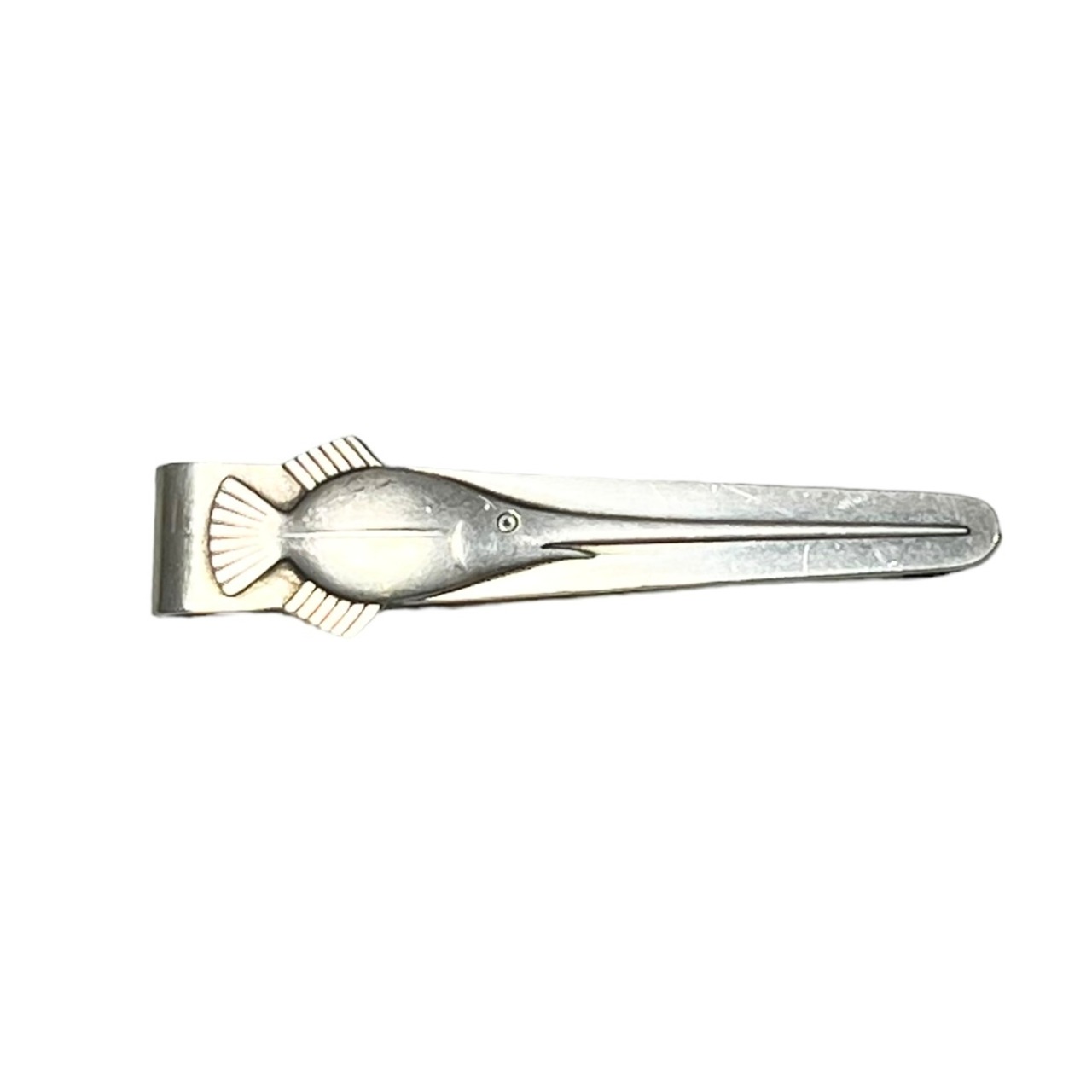 GEORG JENSEN fish motif silver tie-pin "79"