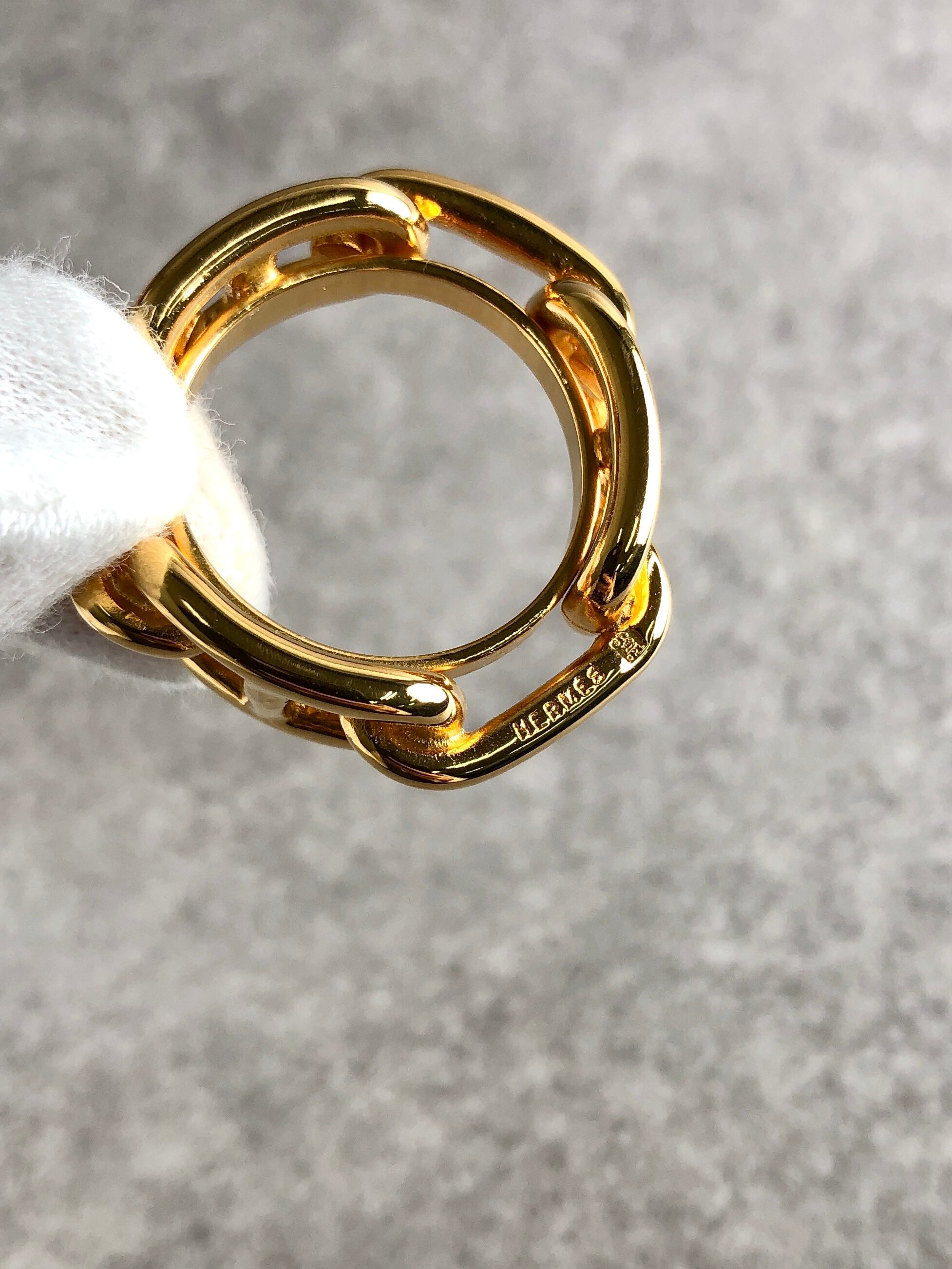 HERMES エルメス スカーフリング ゴールド ルカデ vintage