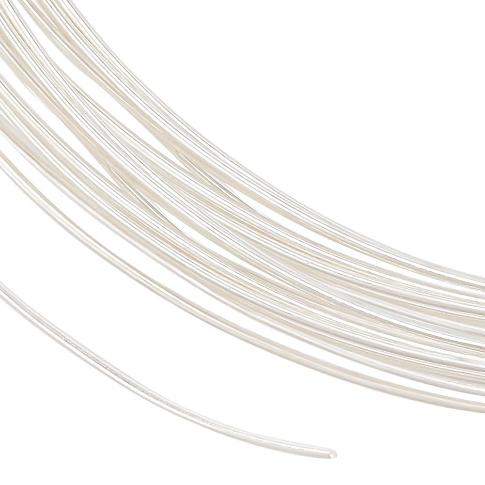 BENECREAT 2m/巻 シルバーワイヤー 線経0.4mm 26GA 999純銀製 銀ワイヤー アクセサリーワイヤー クラフトワイヤー 光沢感 ジュエリー作り 手芸用
