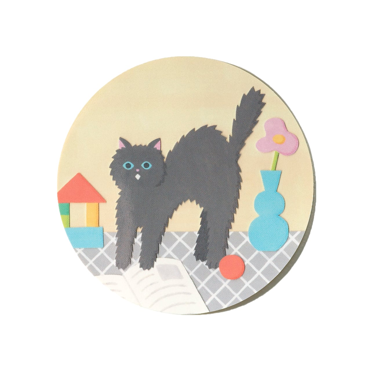 ステッカー びっくり猫 | MAKIKO TAKAYAMA