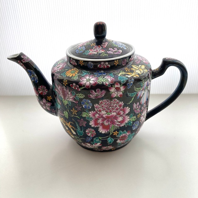 中国茶器 景徳鎮 ティーポット&湯呑み やすかっ