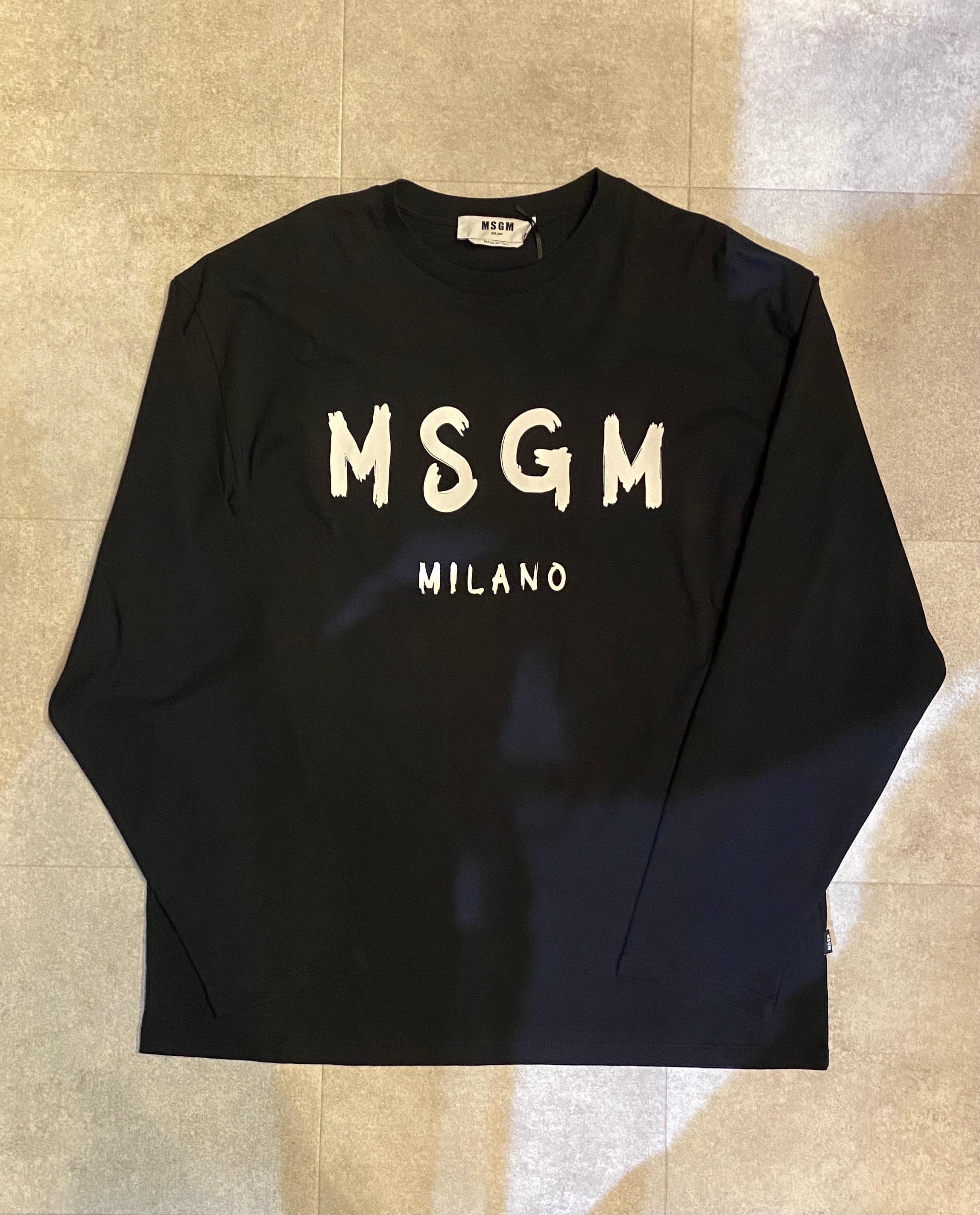 MSGM エムエスジイエム ラインストーンロゴTシャツ