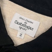 Jean Charles de Castelbajac Sport カステルバジャック マリンデザイン 半袖 ポロシャツ 2/ブラック×ベージュ メンズ ゴルフ