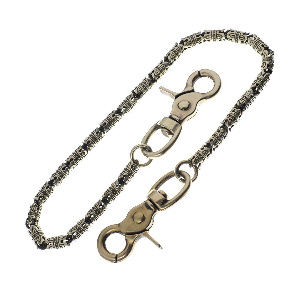 真鍮 ブラス ウォレットチェーン コンビ オリジナル 燻し加工 BRASS 真鍮 ブラス ウォレットチェーン コンビ オリジナル 燻し加工