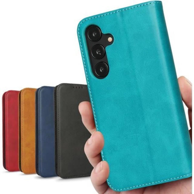 S25 galaxy ケース 手帳型 Galaxy S25 ケース ドコモ doo SC-51F au SCG31 SoftBank SIMフリー 通用 GalaxyS25 サムスン ギャラクシー s25 カバー SC51F S25ケース 適用 手帳ケース 耐衝撃 case iCoverCase マグネット カードケース スマホケース カード入れ スタンド レトロ ターコイズ 3774
