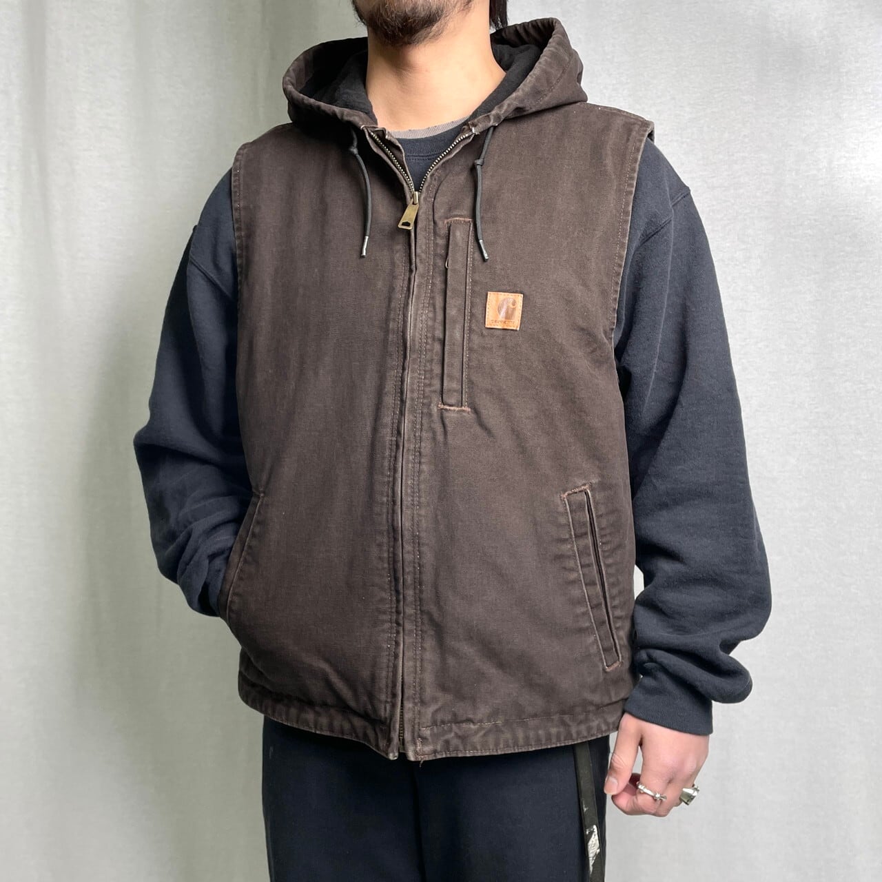 Carhartt カーハート フード付き ワークベスト ダックベスト フリース