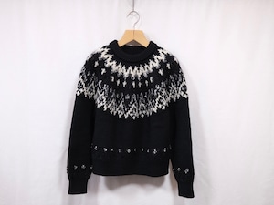 Women’s COOHEM “ KOHEN NORDIC KNIT PULLOVER “ BLACK