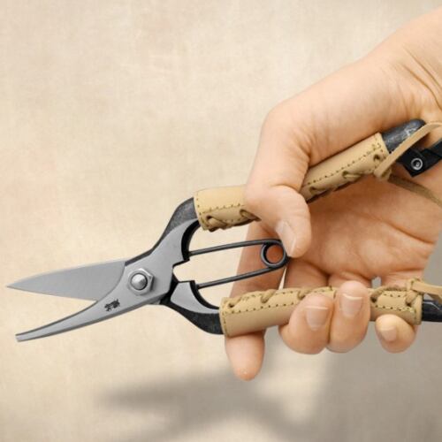 みきかじや村 芽切鋏 剪定型芽切鋏 本革巻 7インチ 180mm 金止 おの義