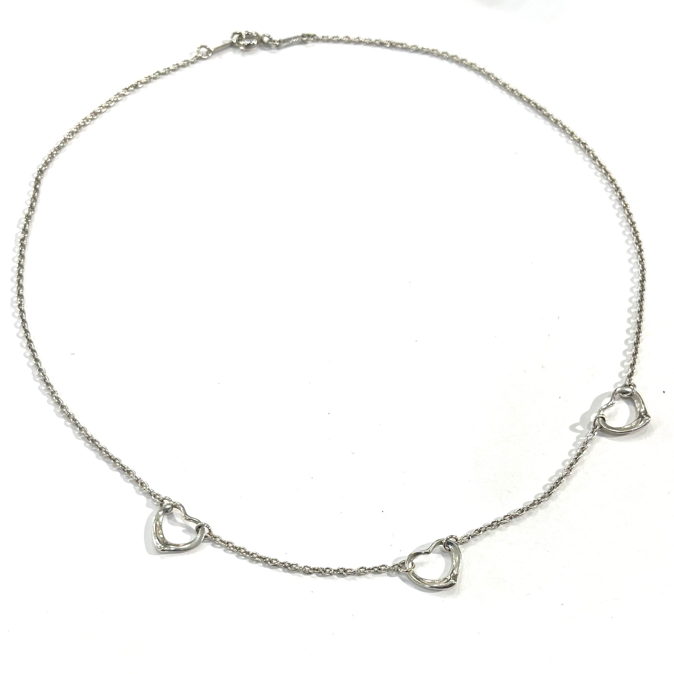 TIFFANY & Co.】2758 ティファニートリプル オープンハート ネックレス