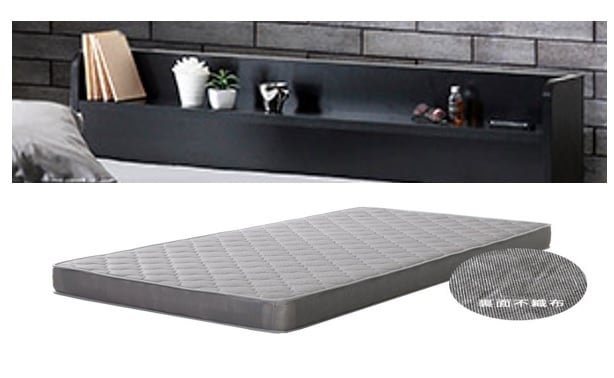 RUES.【ルース】ベッドフレームクイーンマットレス別売【一年保証付】