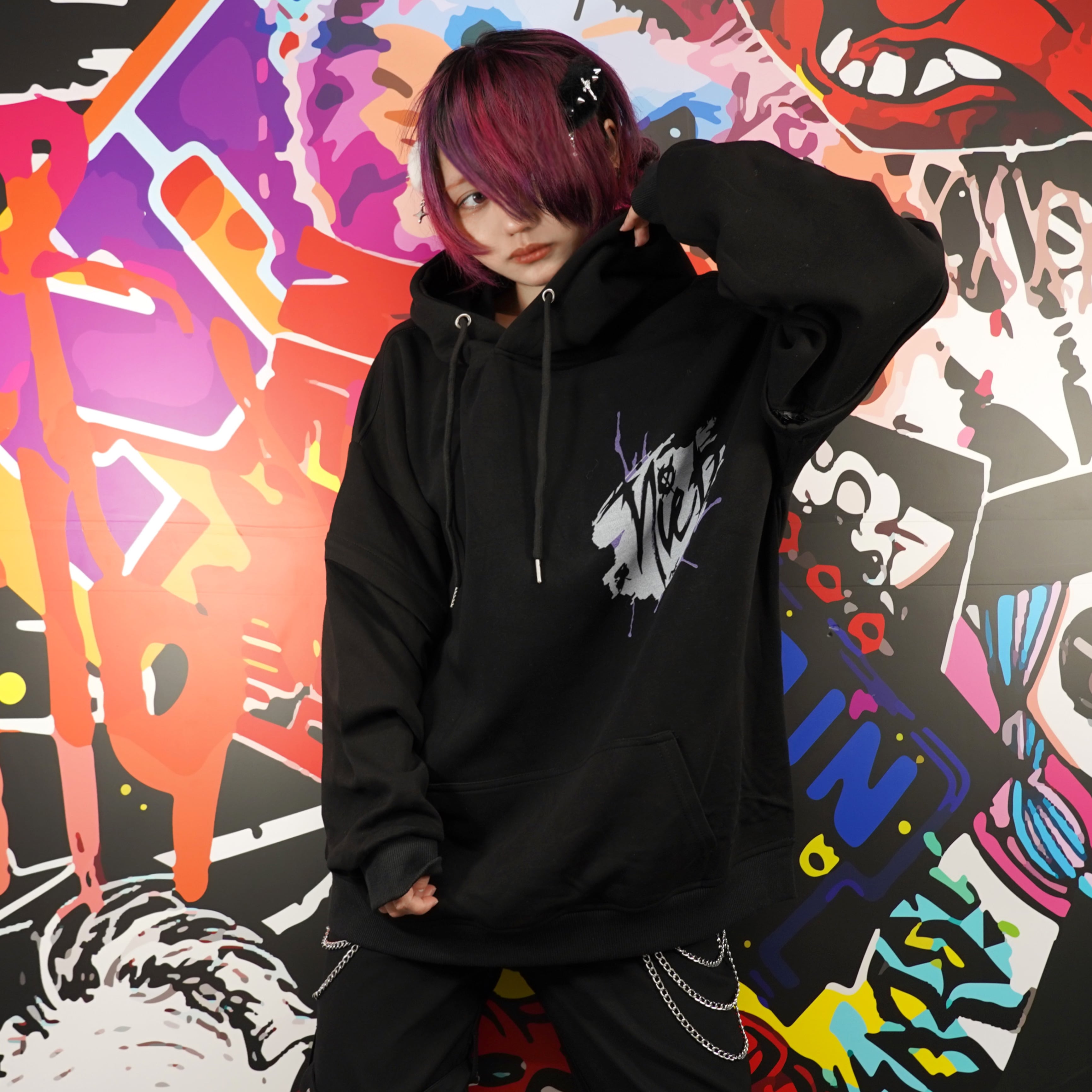 ZIP SLEEVE 3WAY HOODIE【ART LOGO】 | NIER CLOTHING