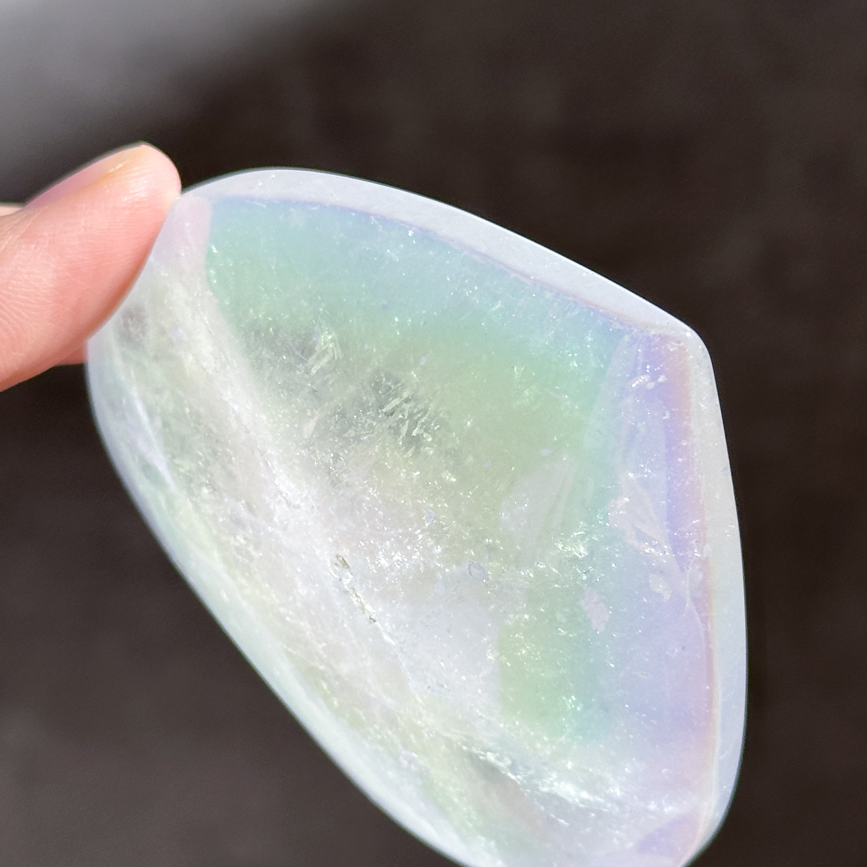 Big♡エンジェルオーラクォーツ ハート52♡Angel Aura Quartz♡天然石