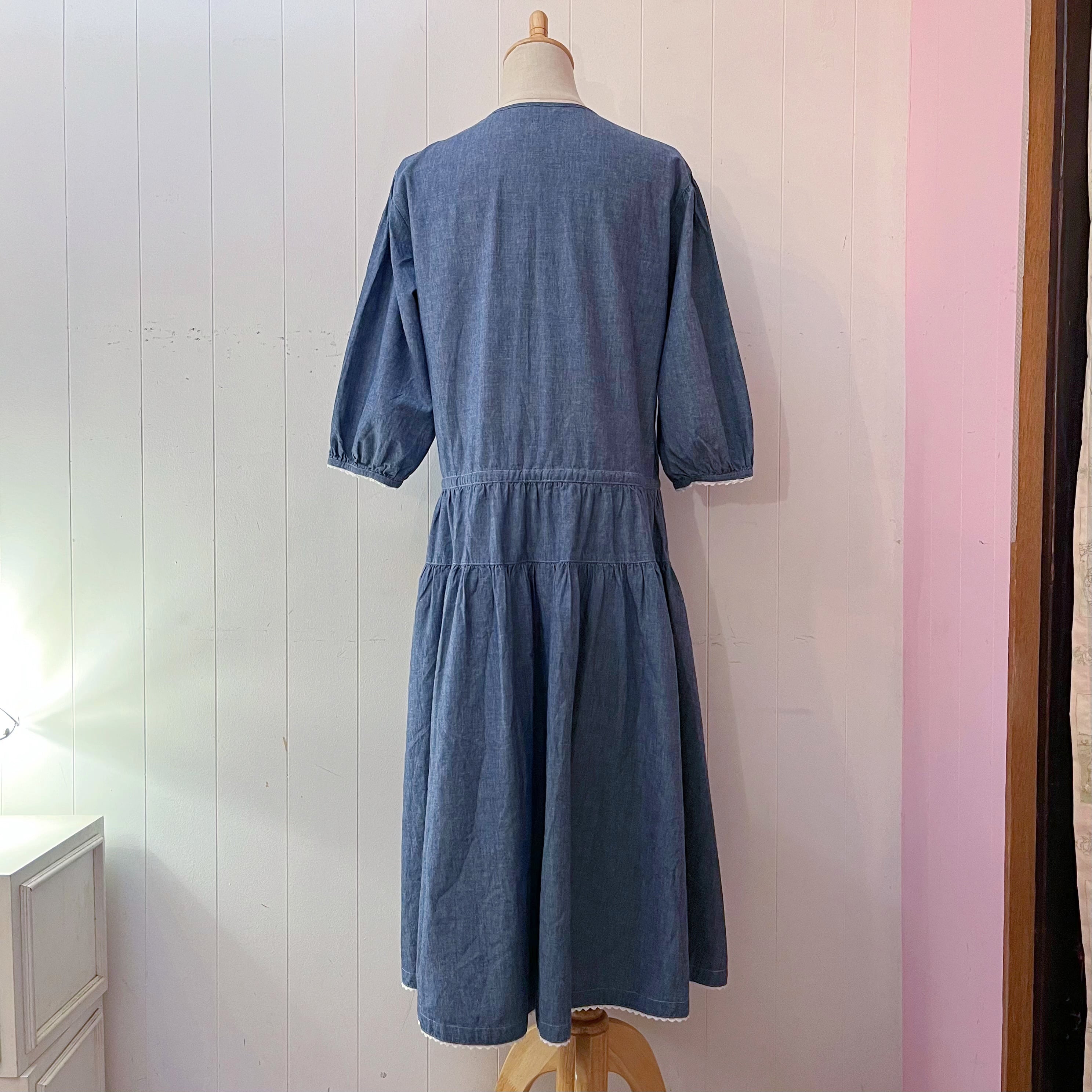 PINKHOUSE / dungaree ribbon gather one-piece