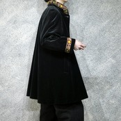 velour embroidery coat