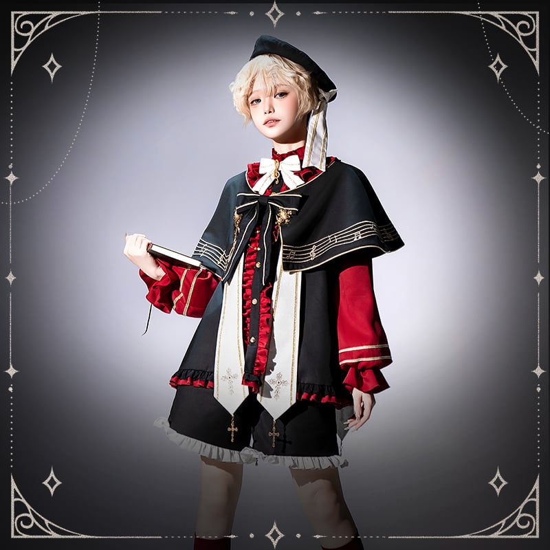 皇子ロリータ セットアップ ロリータ服 男装 2点セット】ロリータ 王子系 皇子系 少年装 男装 セットアップ