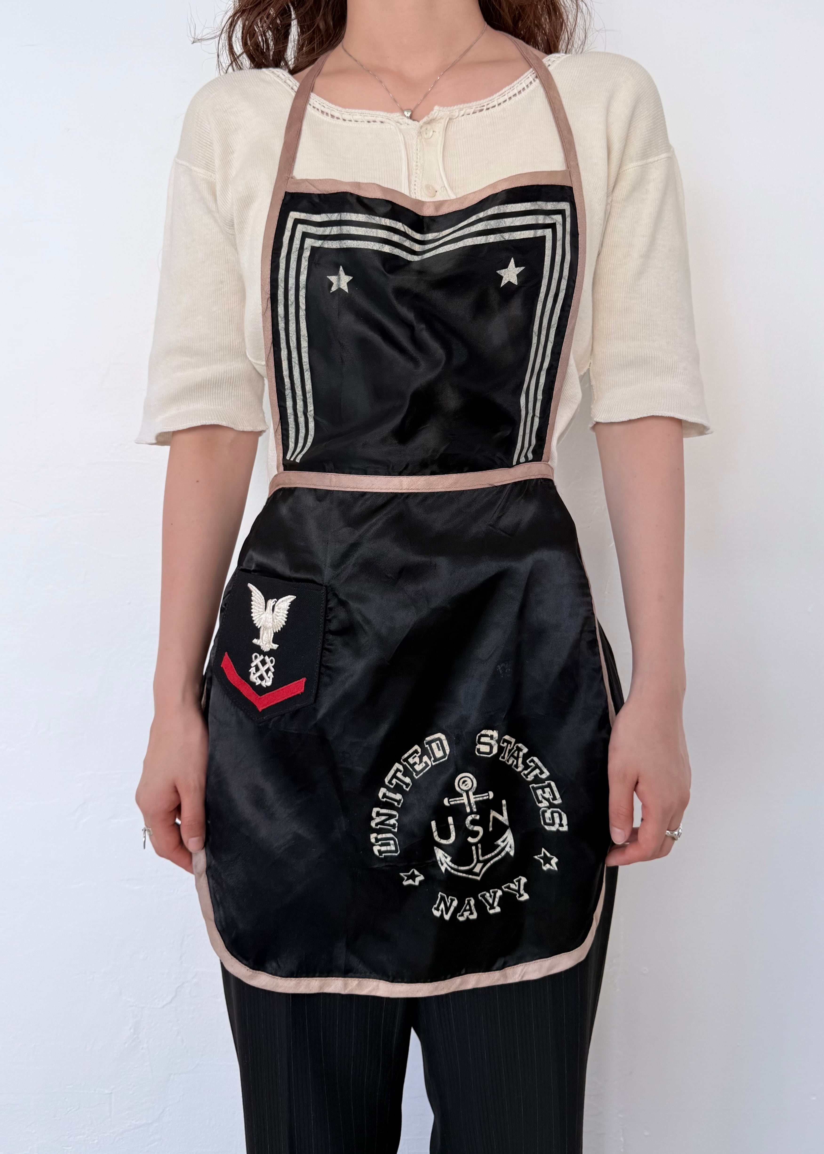 1940's U.S.NAVY Satin Apron | EVERYTHING WAS BEAUTIFUL