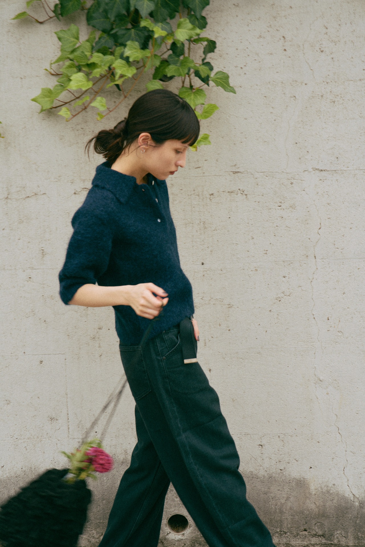 Fluffy Alpaca Polo Knit