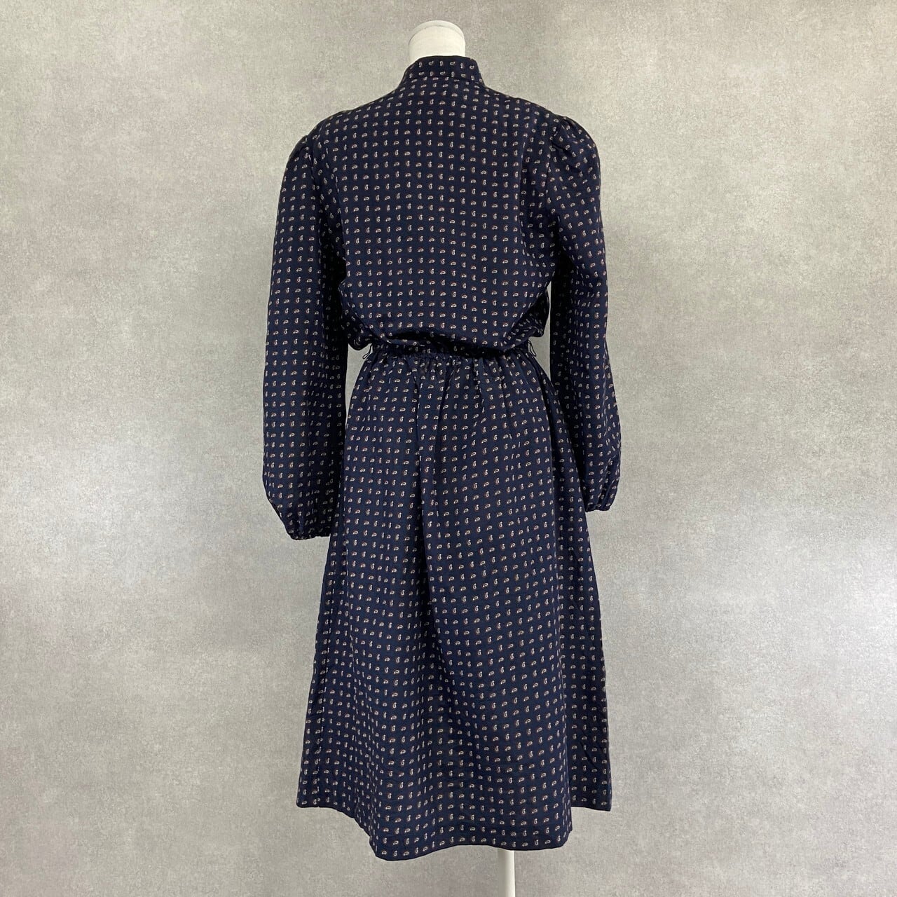 80年代 USA製 Ann Hobbs for CONNECTIONS 総柄ロングワンピース ドレス