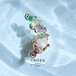 【032 Emerald Song Collection】 Integration Ear Cuff エメラルド× オパール × アクアマリン × フローライト  鉱物原石 イヤーカフ 天然石 アクセサリー