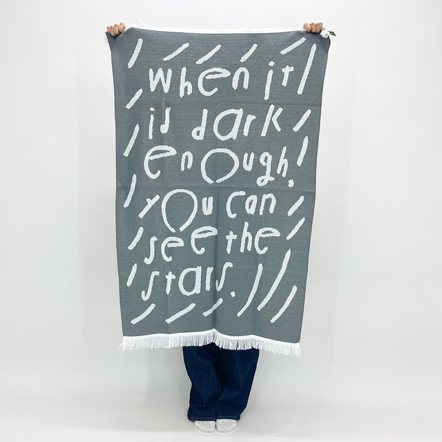 【Kazuki Kamamura】鎌村和貴 KNIT BLANKET  When it is dark enough, you can see the stars ニットブランケット