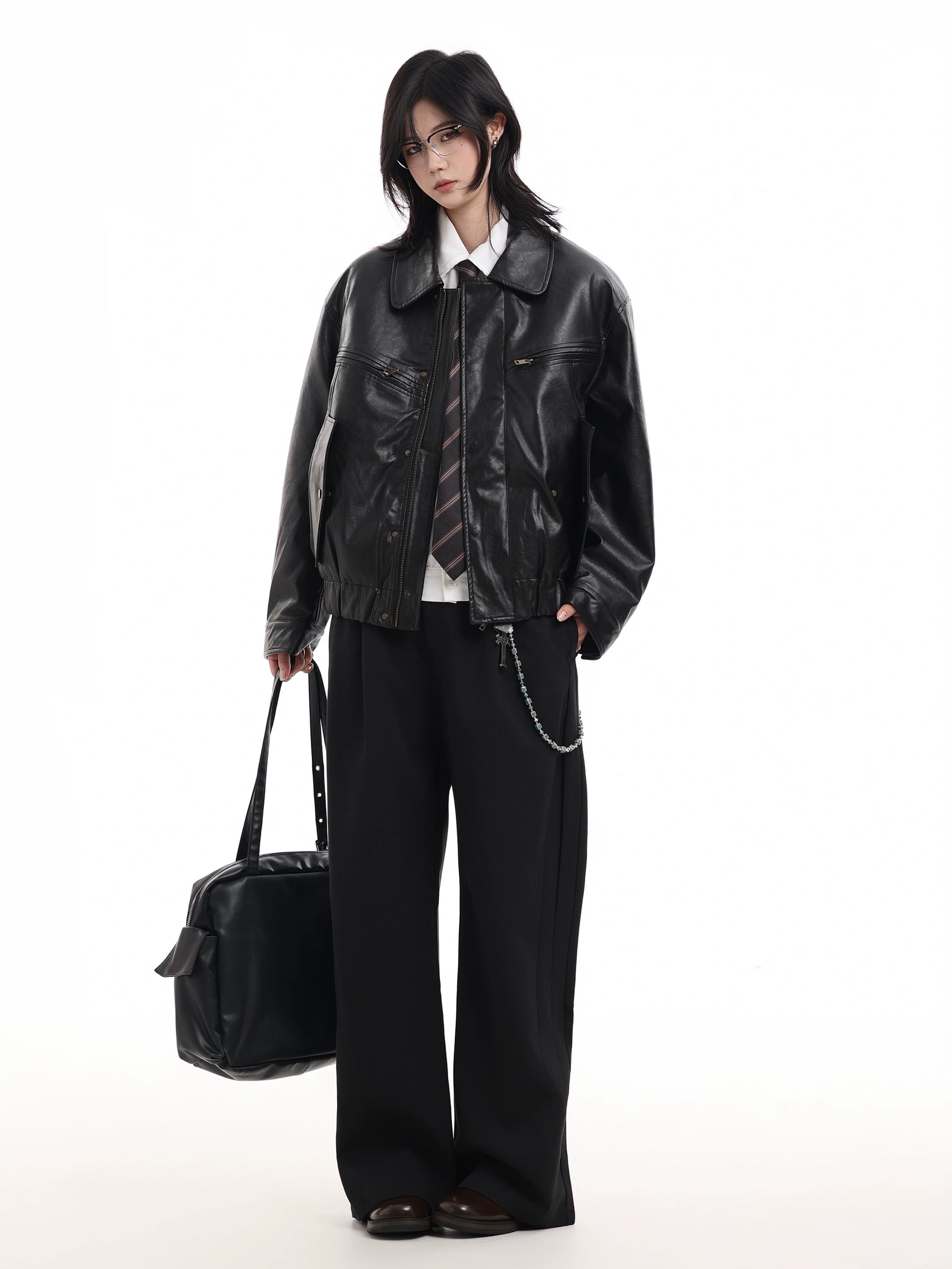 オーバーサイズ レザージャケット / Oversized Leather Jacket