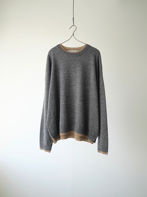 Dulcamara / フェイクレイヤードニットPO（ mix gray ）