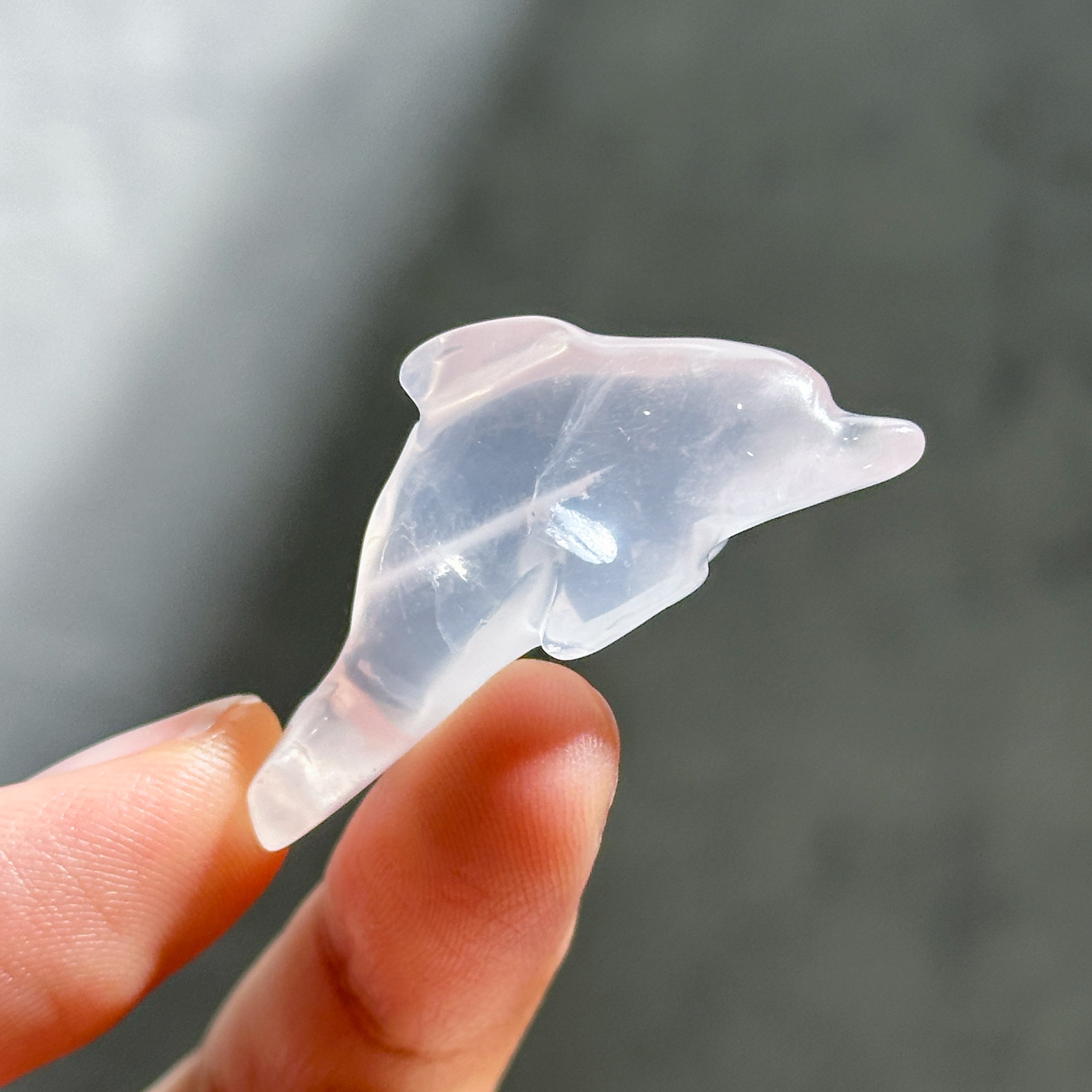 ローズクォーツ ミニイルカ12◇ Rose Quartz◇ 天然石・鉱物