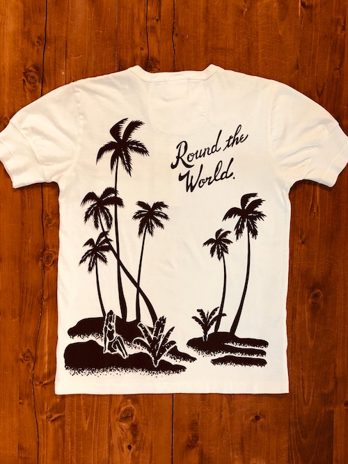 【BY GLAD HAND】ROUND THE WORLD - S/S HENRY NECK T-SHIRT