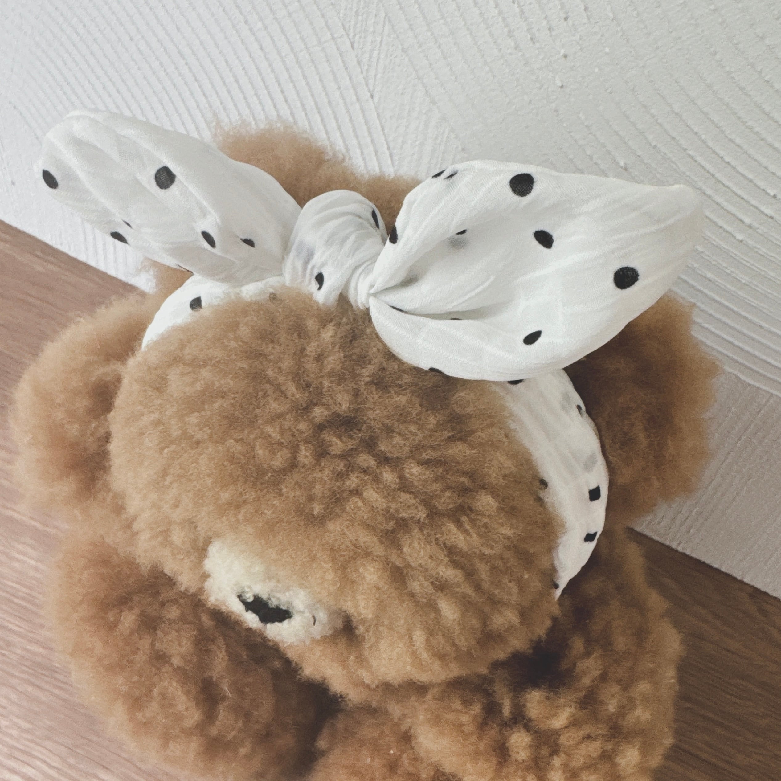 ドット柄大きなおリボン撮影用カチューシャ