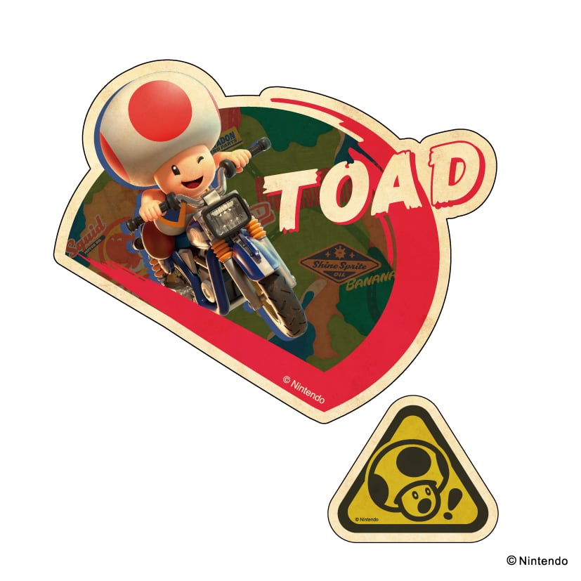 マリオカートワールド トラベルステッカー 2枚セット ⑤キノピオ