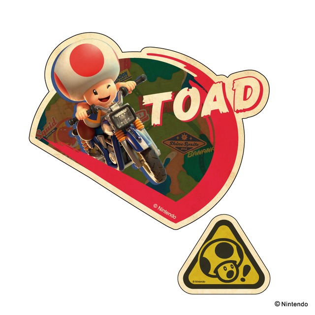 マリオカートワールド トラベルステッカー 2枚セット ⑤キノピオ