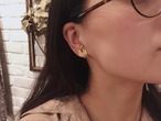 Vintage gold reaf earring