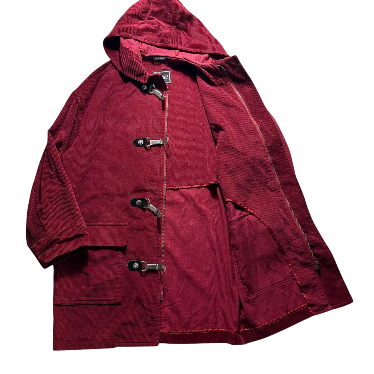 vintage VERSACE JEANS COUTURE red corduroy duffle coat