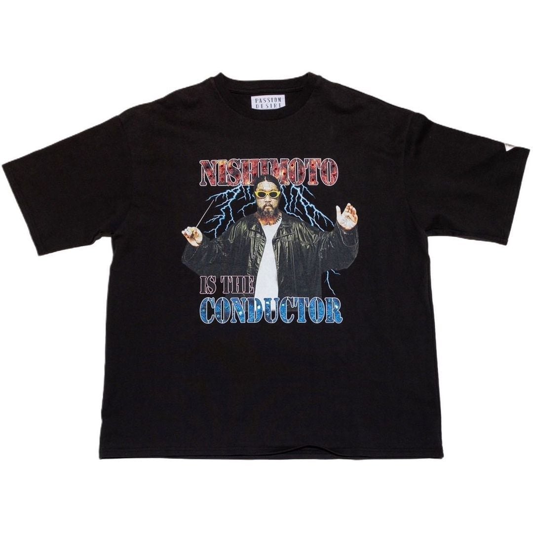 24AW】el conductorh x NISHIMOTO IS THE MOUTH STONE DECORATED T