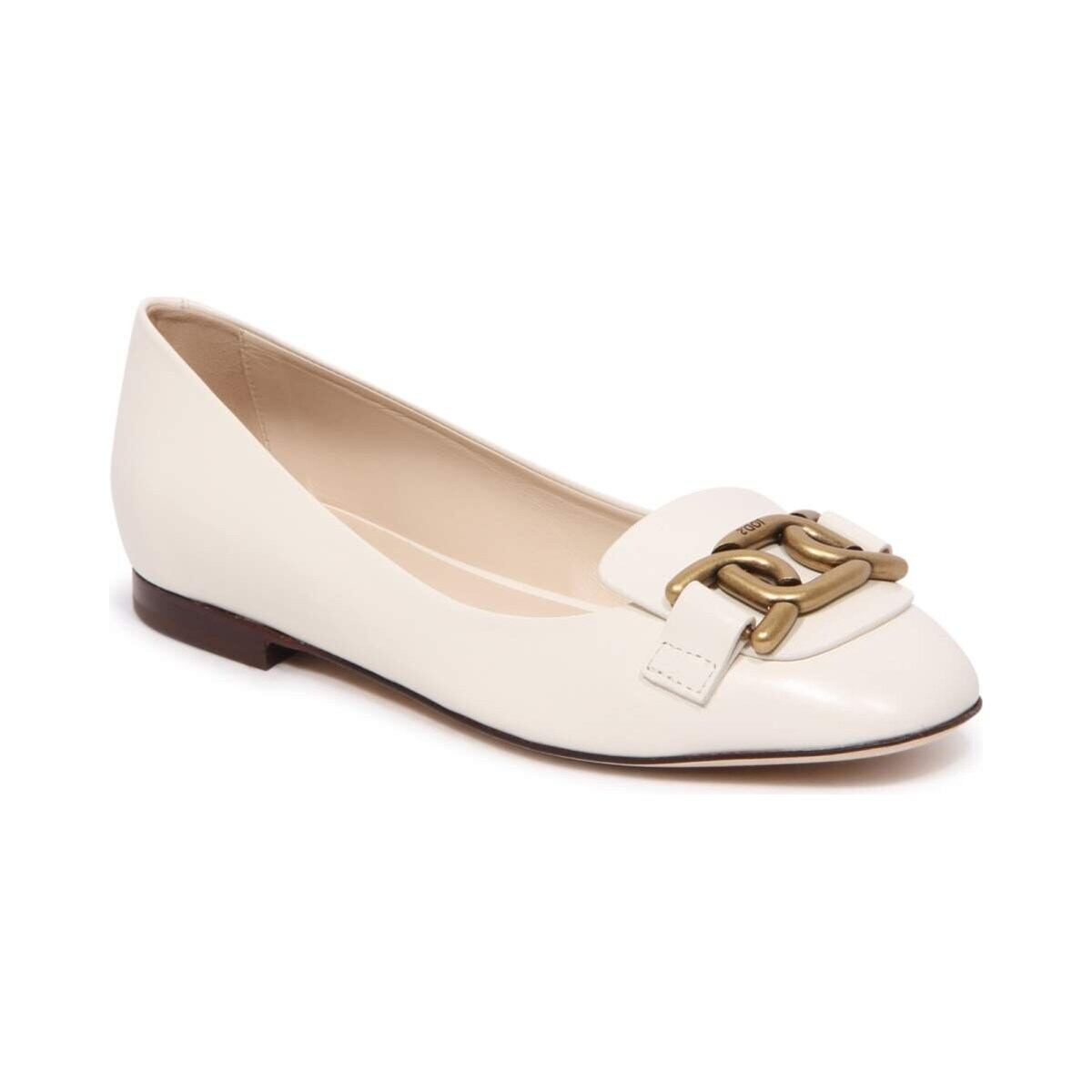TOD'S トッズ レディース バレエシューズ レザー アイボリー