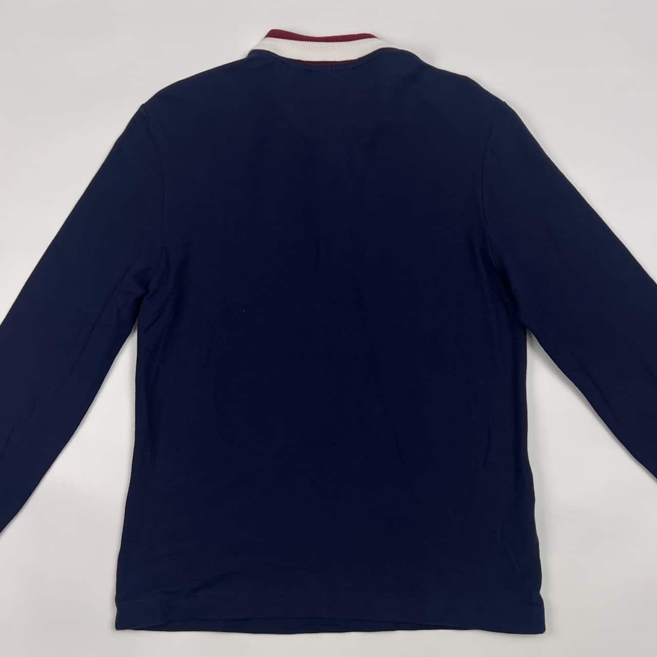 フランス製 LACOSTE ラコステ ワニ刺繍 鹿の子 長袖 ポロシャツ FR3/ネイビー メンズ