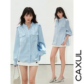 Satin Military Blouse