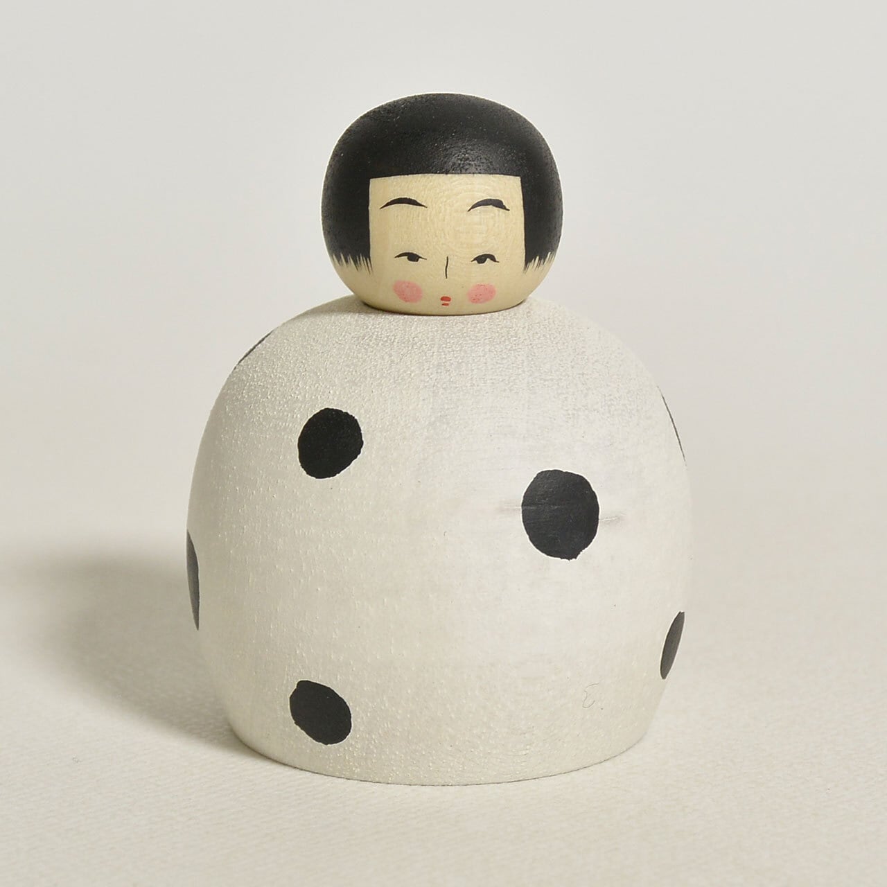 豆大福ちゃんこけし 約1.5寸 約4.5cm 鈴木明 工人（作並系）#2412