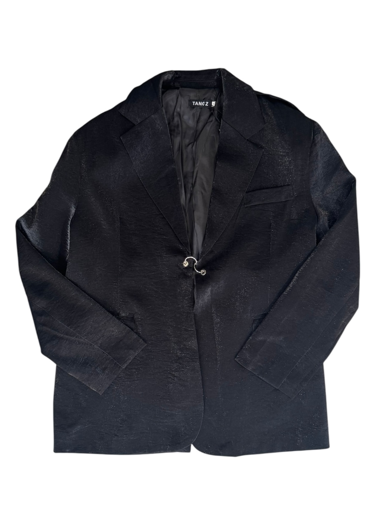 【ALUDE 】metal trim jacket(ブラック) [サイズ: black] [カラー: F]
