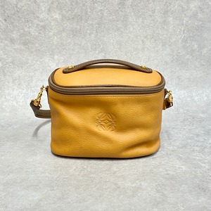 LOEWE ロエベ 2WAY バニティバッグ レザー キャメル 4699-202202