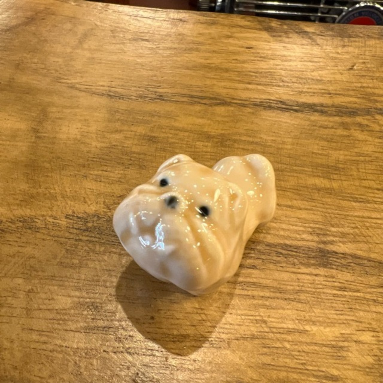 Brown Bulldog Chopstick Rest　茶ブルドッグ箸置　箸置き　ブルドッグ　犬　わんこ　カトラリーギフト　プレゼント