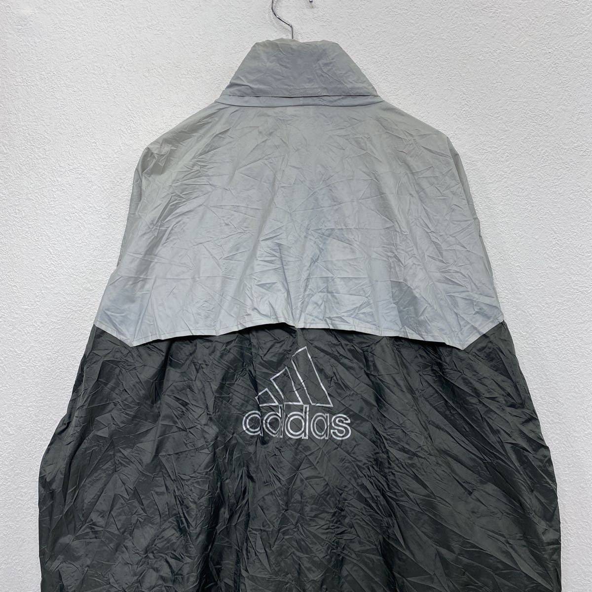 adidas ナイロンジャケット XL グレー アディダス ジップアップ