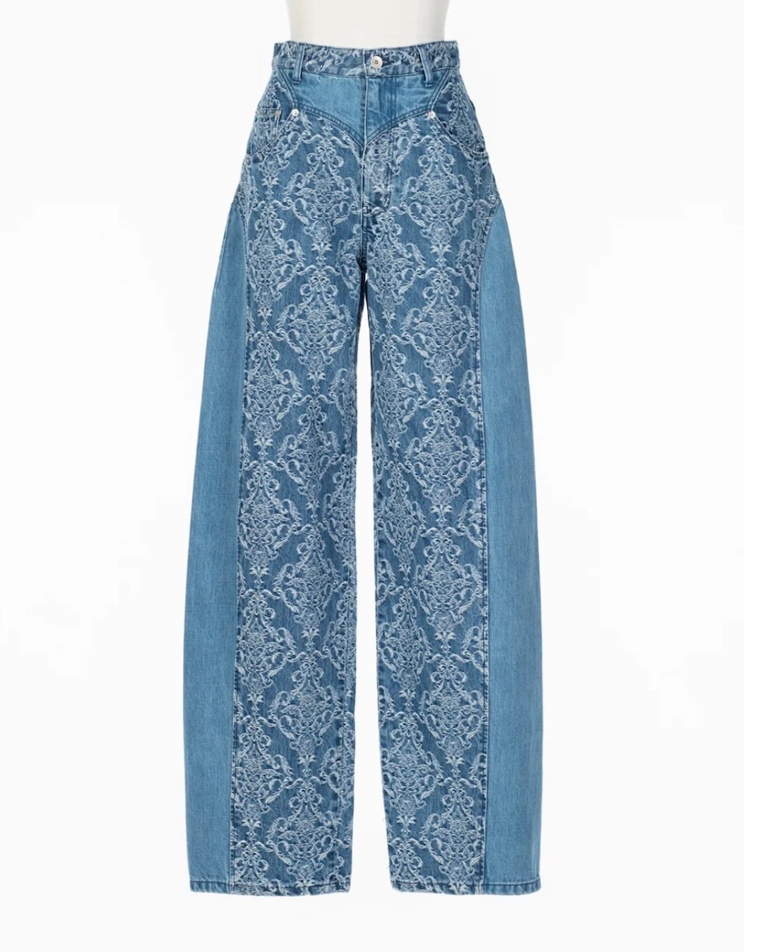 FETICO DAMASK-JACQUARD DENIM デニム FETICO / DAMASK JACQUARD DENIM CURVE FIT HIGH RISE JEANS | LA