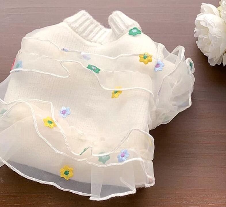 《予約》№1102543 カラフルフラワーチュールセーター