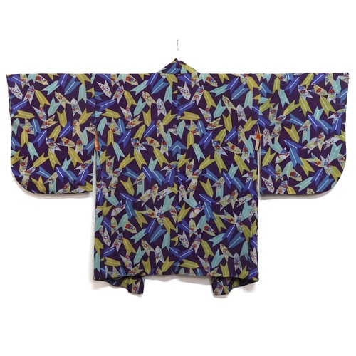 3677 羽織 矢羽 アンティーク着物 正絹 昭和レトロ ヴィンテージ 古布 和装 和服 HAORI JACKET ANTIQUE KIMONO JAPAN VINTAGE