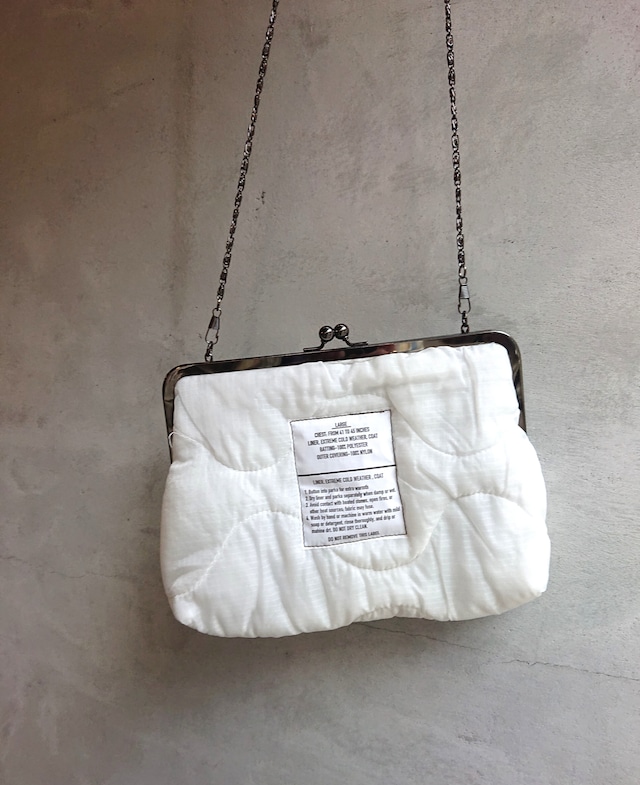 AUTHEN "UPCYCLED LINER CLASP BAG" White Color